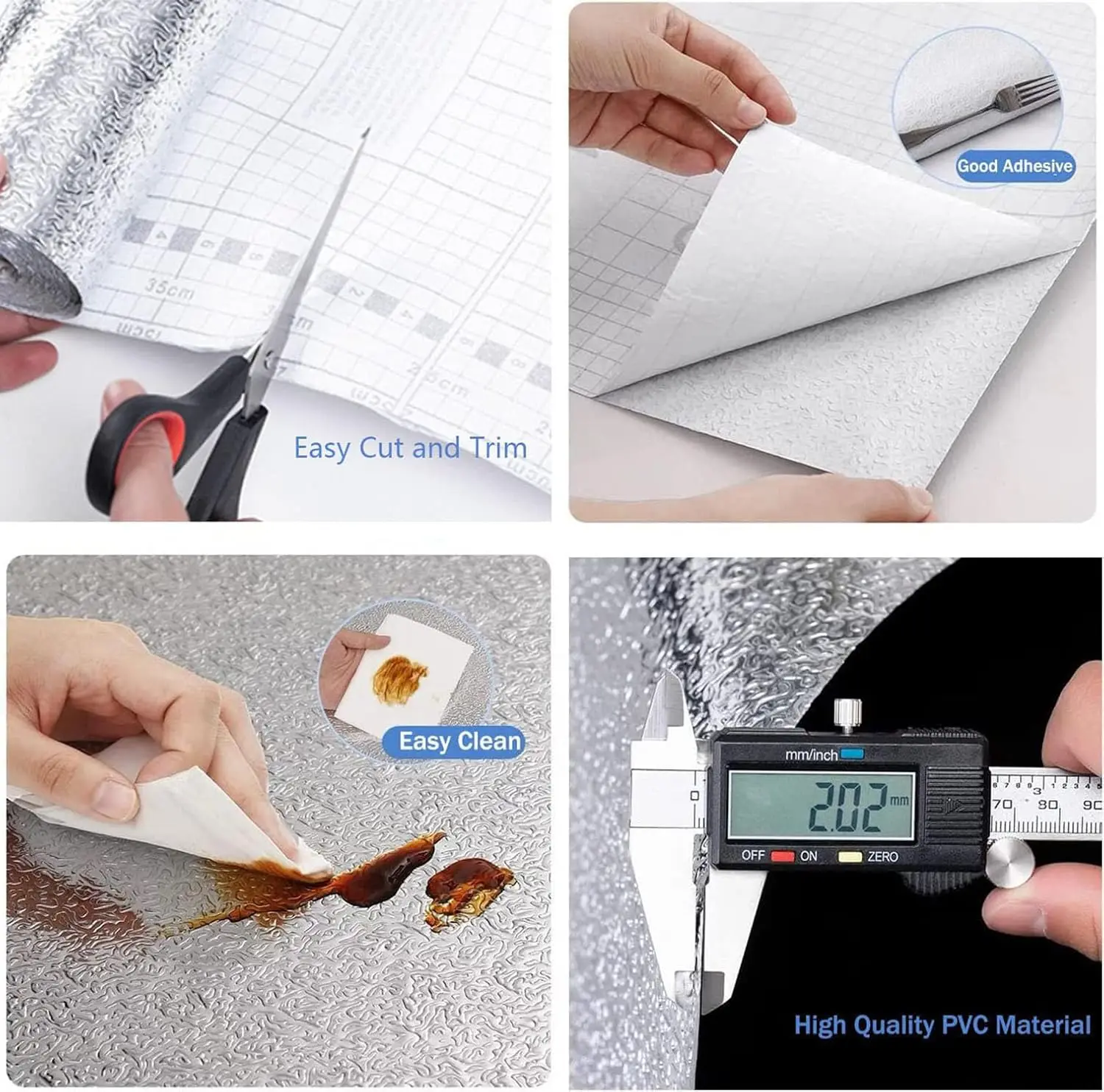 10meters 40cm Wide Self-adhesive Aluminum Foil Oil-proof Moisture-resistant Sticker For Kitchen Backsplash Sink Cabinet