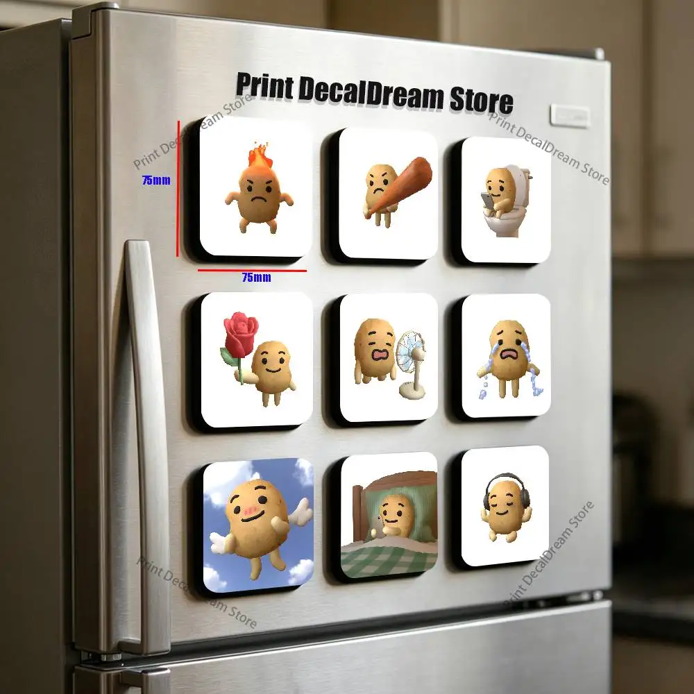Cute T-Tuktak Potato Magnetic Refrigerator Magnets Cute and Creative Refrigerator Magnets Souvenirs and Gifts