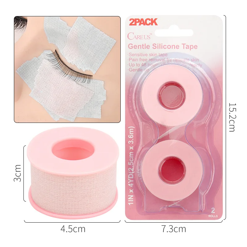 Micropore Lash Tape, Extension de cils, Fournitures, Respirant, Non tissé, Bandes médicales pour faux cils, Patch, Outil de maquillage, 2 PCs, 5PCs