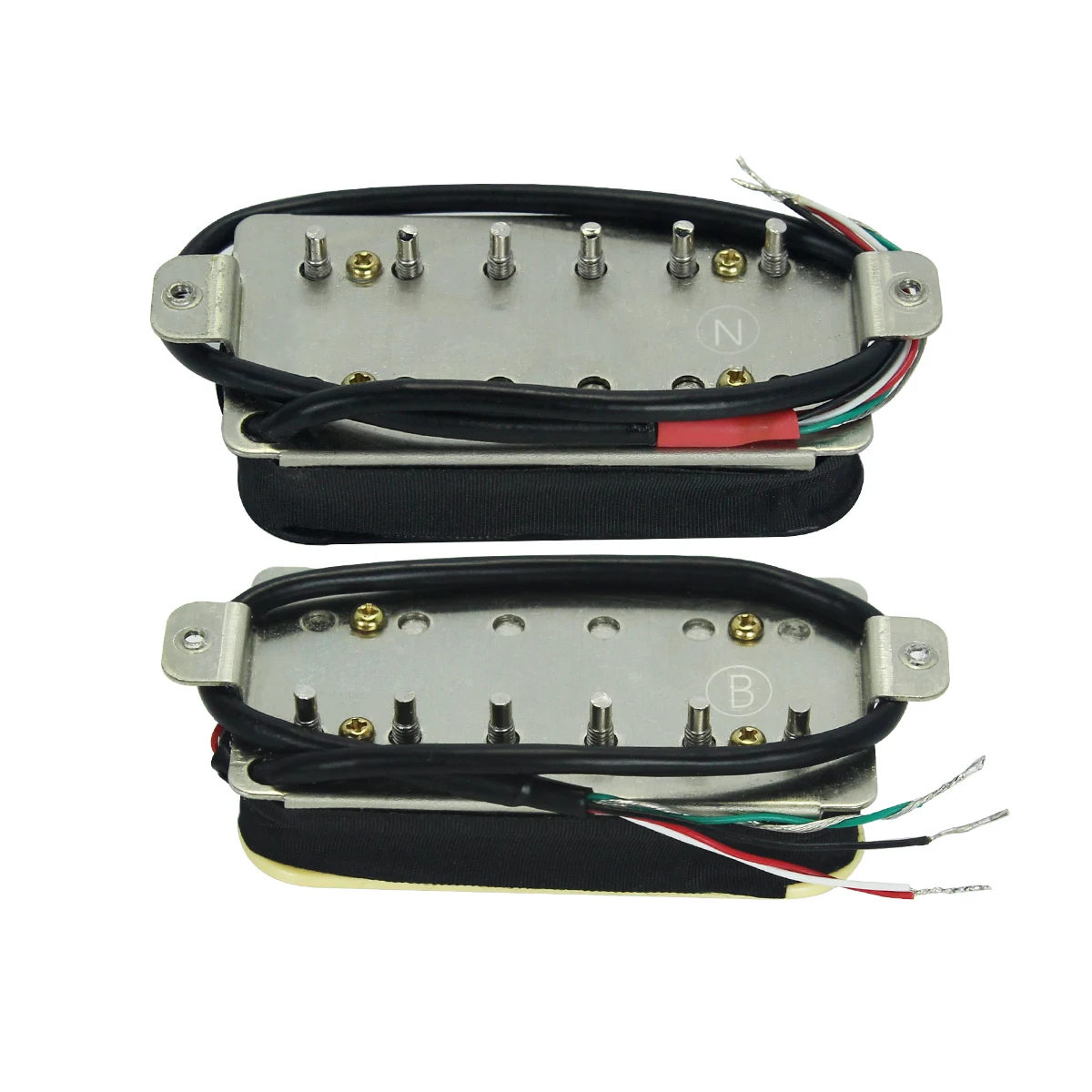 FLEOR 2pcs Alnico 5 Humbucker Pickup Double Coil Electric Guitar Pickup Neck and Bridge Zebra Color