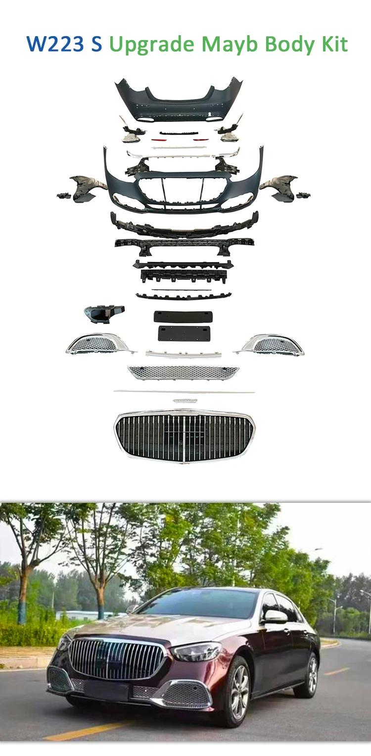 

Car Bumper Part Auto Bodykit Full Body Kit Set Upgrade for MAYBH S680 S580 Facelift for Mercedes S Class W223 S600 S500 S450 S40