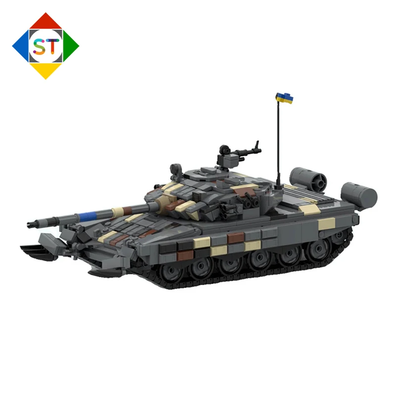 MOC-157653 Military Toy Series Ukrainian Tank Building Blocks Toy Model Children Educational Assembly Toy Boys Kids Adult Gifts