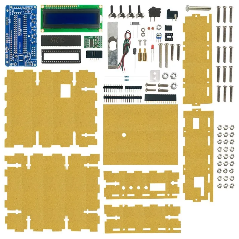 Microcontroller Electronic Scale DIY Kit with Bracket 3KG Load Cell Circuit Experiments Parts Self Assembled Circuit Board