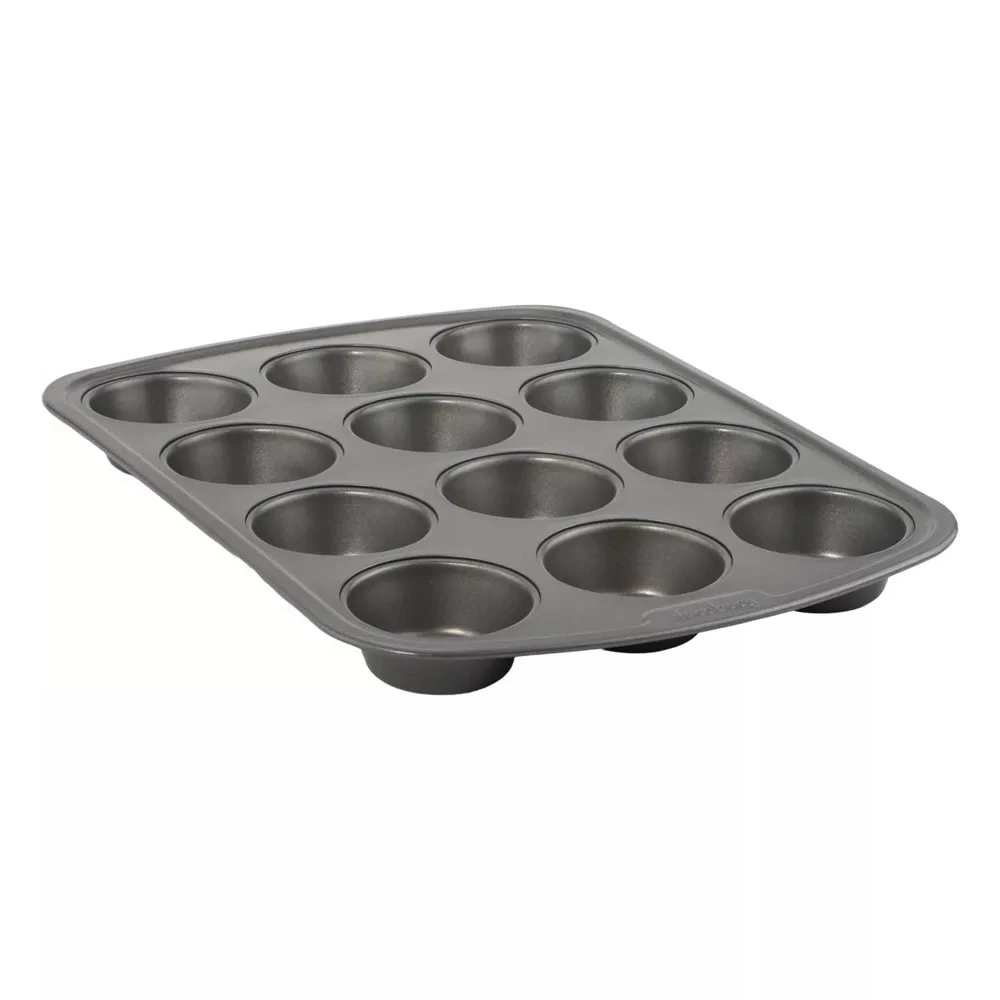 

Nonstick 12 Cup Muffin Pan,Durable Carbon Steel Cupcake Pan for Baking,Rectangle Cup cake Tray,Non Toxic Muffin Tin,PTFE Free