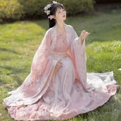 Pink Hanfu Dress Women Chinese Traditional Vintage Hanfu Halloween Carnival Cosplay Costume Summer Hanfu Dress Plus Size XL