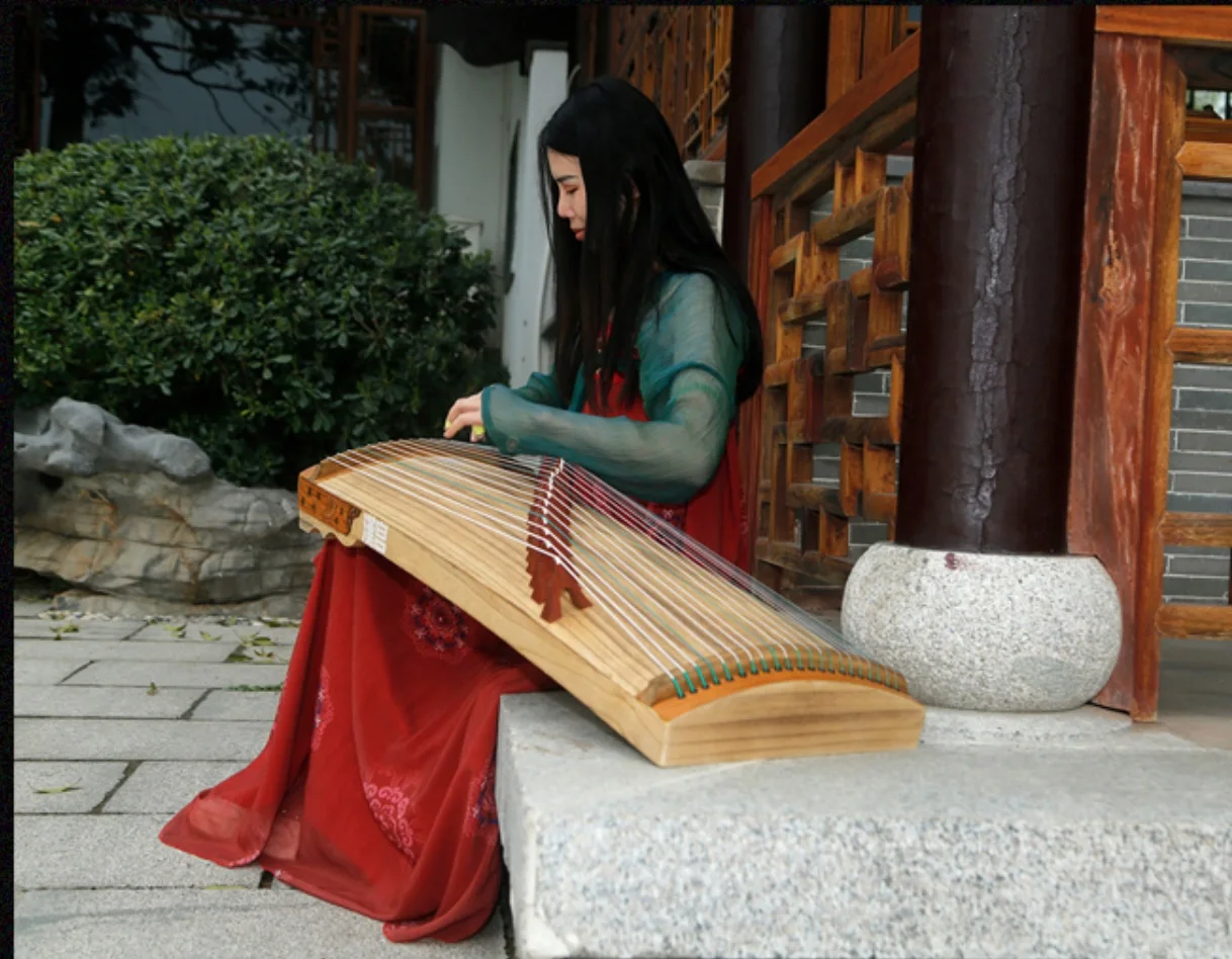 

Guzheng 1M 21 Strings Portable Professional Playing Zheng Chinese String Instrument