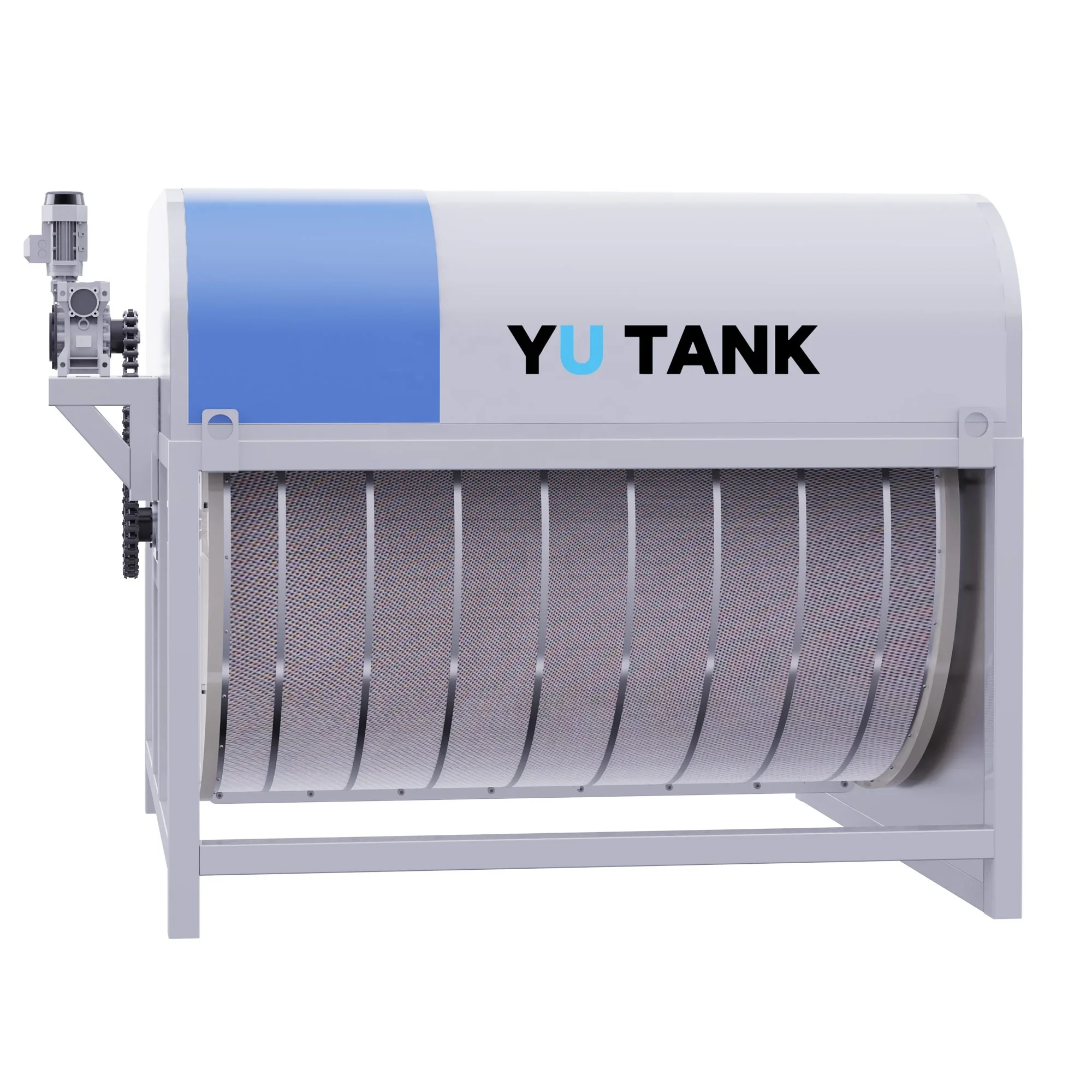 Yu Tank Large Scale Fish Farming Filtration Equipment Sinking Stainless Steel Rotating Drum Filter