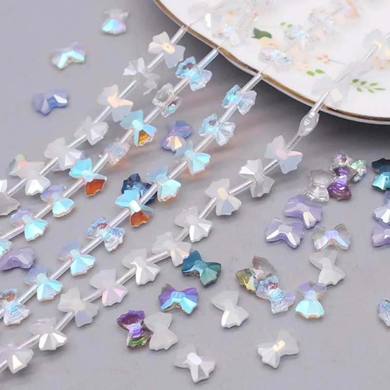AB Color 7x10mm Bow Tie Shape Crystal Glass Beads Color Faceted Bow Tie  Crystal Beads for Jewelry Making DIY Earrings Bracelet