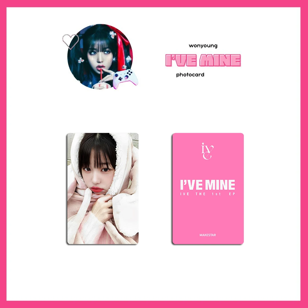 1VE Girl Group 1VE MINE 1st EP Ms Bonus Bunny Cape Little Card Yujin Gaeul Wonyoung LIZ Rei Leeseo Little Card