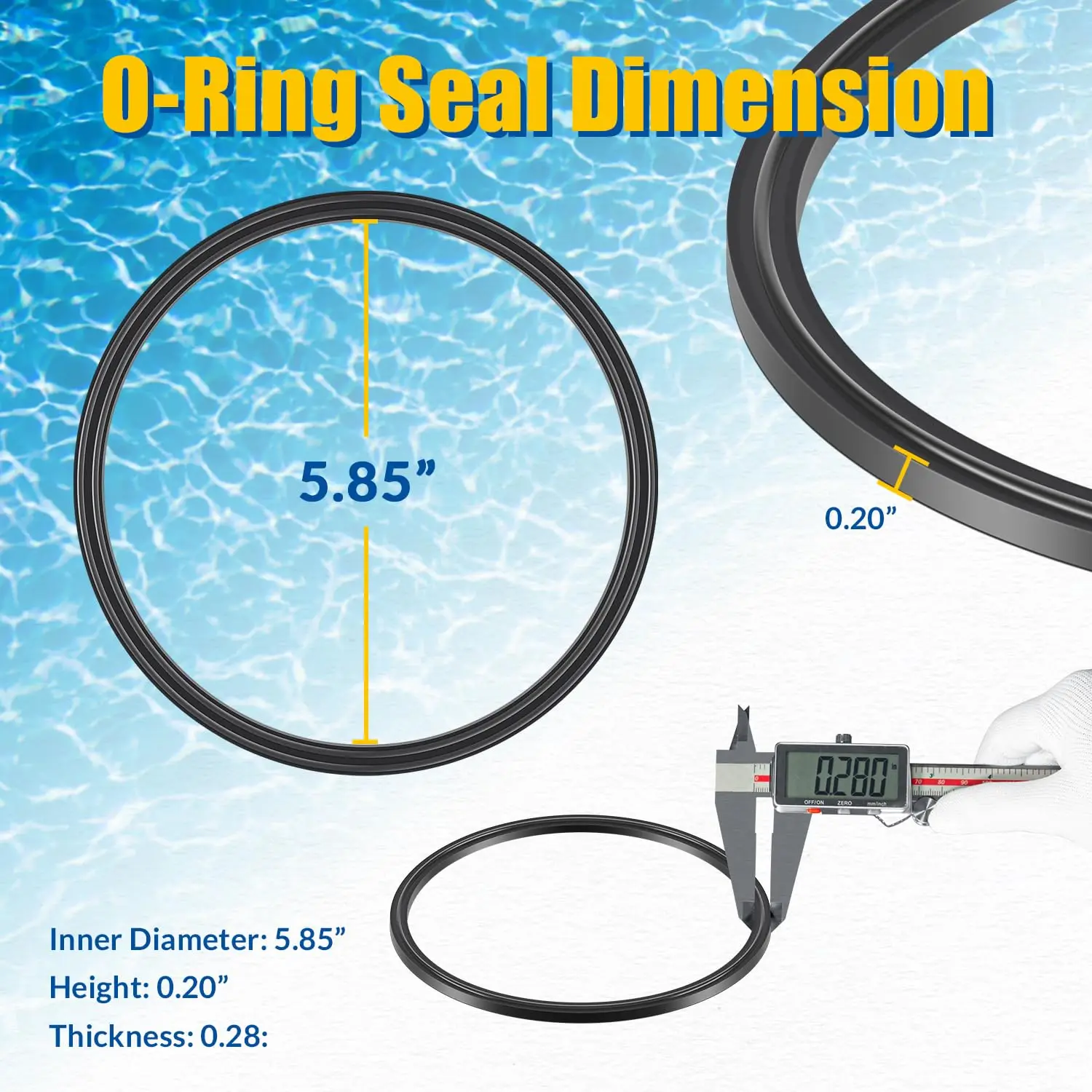 TM R0623300 O-Ring Seal and R0623400 Relief Valve, Replacement Parts for Zodiac CLC500 Cyclonic Leaf Catcher, Durable Rubber view 6