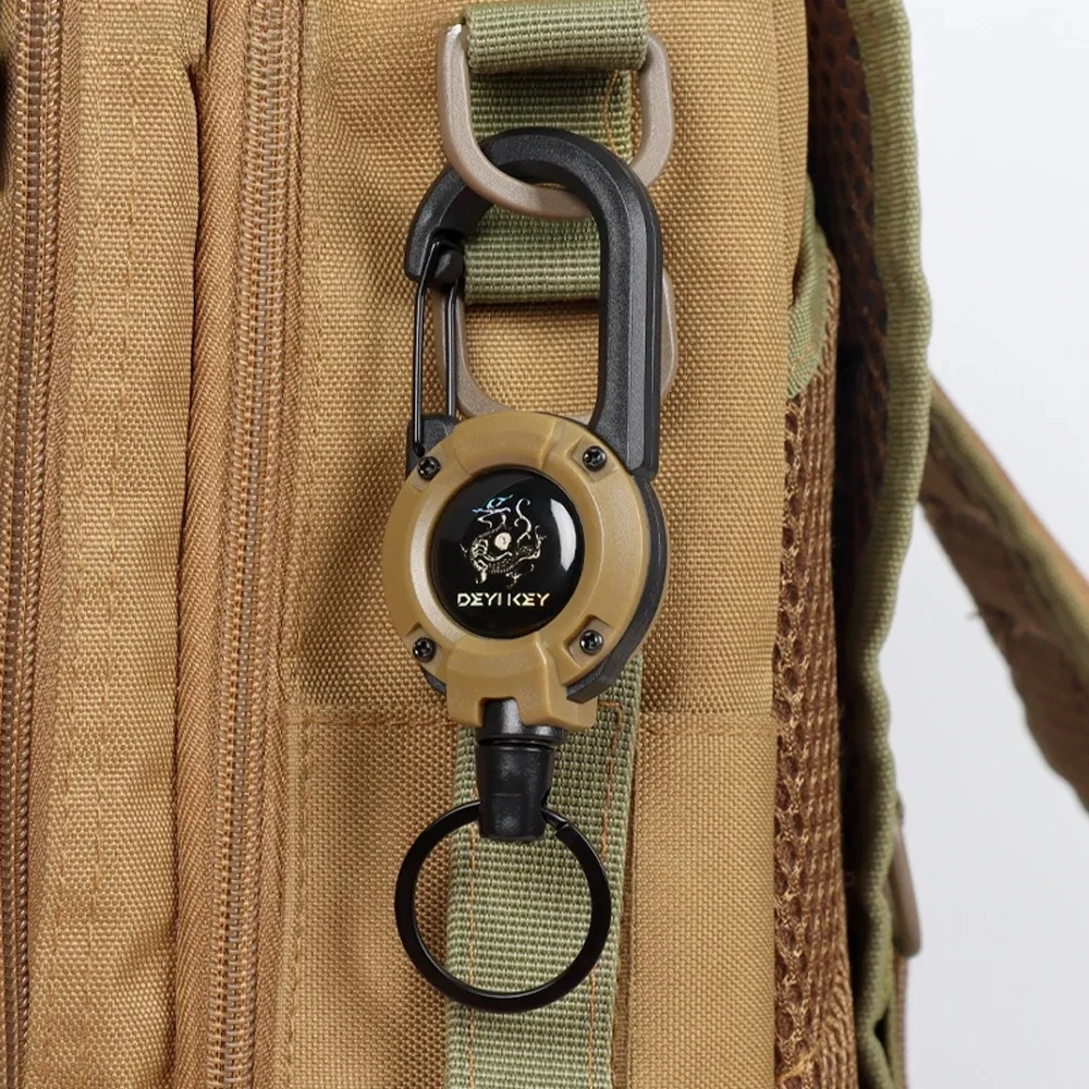 

1 шт., подвесной зажим для рюкзака, выдвижной брелок для бейджа, катушка, легко тянуть, держатель для удостоверения личности автобуса, рукав, зажим для бейджа, катушки для бейджа