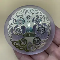 Natural Selenite Slice Slab White Gypsum 7 Chakras Flower of Life Charging Plate Yoga Meditation Fengshui Healing Crystal Gift 3