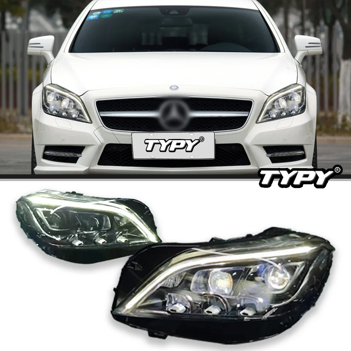 

Автомобильные фары TYPY для Benz CLS W218 2012-2017, светодиодные фары для проектора, дневные ходовые огни, автомобильные аксессуары