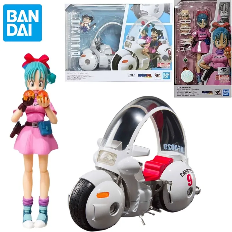 En Stock BANDAI S.H.Figuarts Bulma: El Aventurero Emplegada en la Lucha - Figura de Acción de Anime de Bulma en Moto Cápsula N.º 9 de Dragon Ball