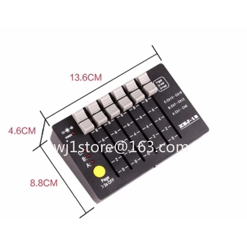 DMX512 Controller Stage Lighting Debugging Mini Console Battery Portable Dimmer
