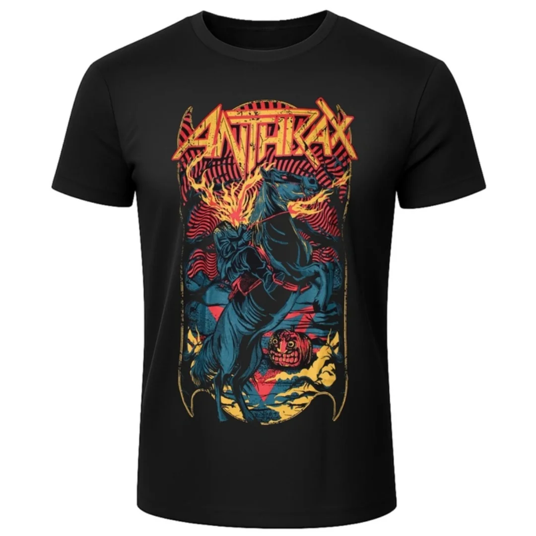 2026 Pop Retro Anthrax Among The Kings Printing Casual Trendy T-shirt Cotton T-shirt Street Classic Band Fan Unisex T-shirt