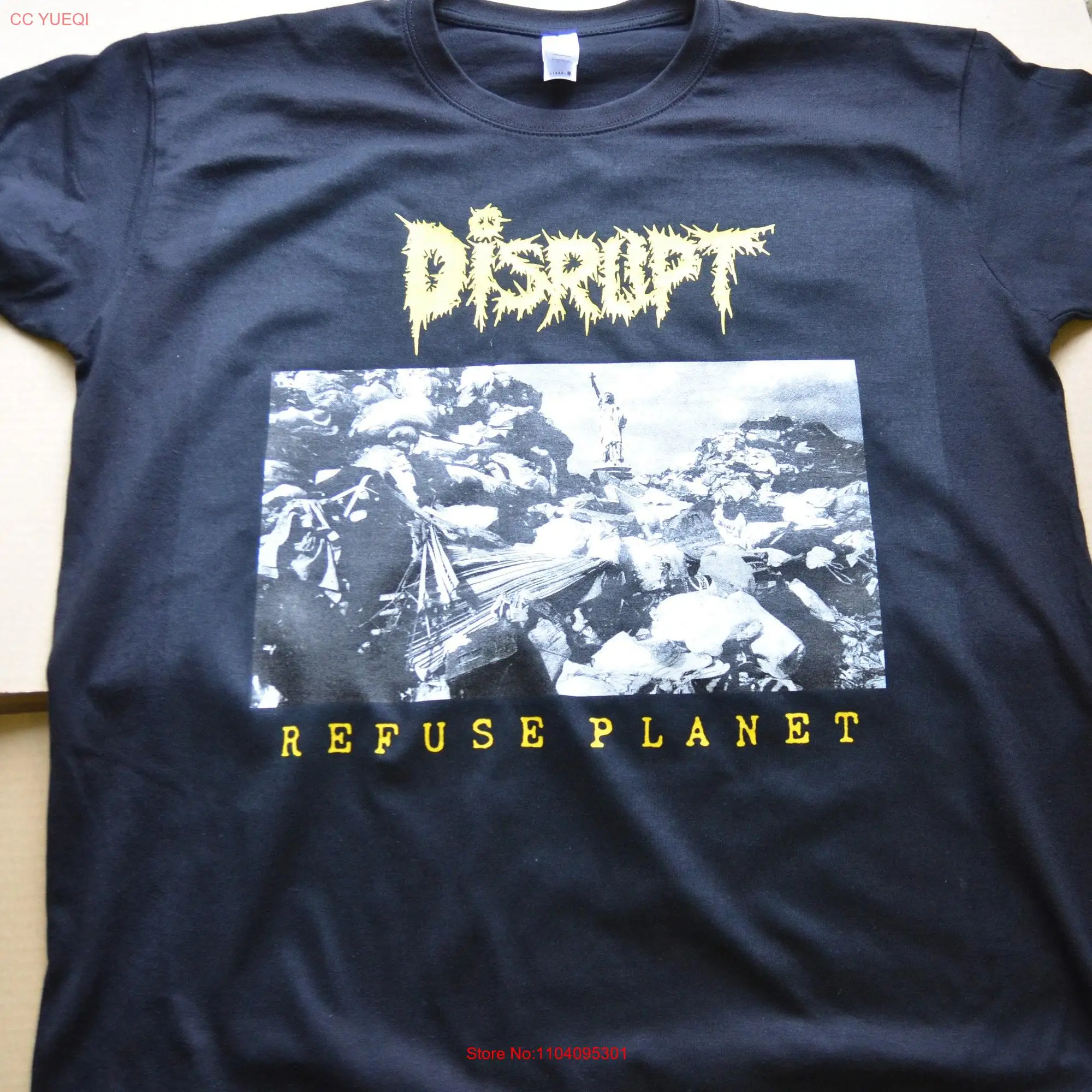 Disrupt Refuse planet hardcore crust punk grind t shirt merch long or short sleeves