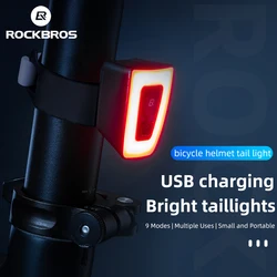 ROCKBROS Cycling Light Waterproof Taillight Lantern Bicycle LED USB Rechargeable Safety Night Riding Bike Rear Light Bike Light