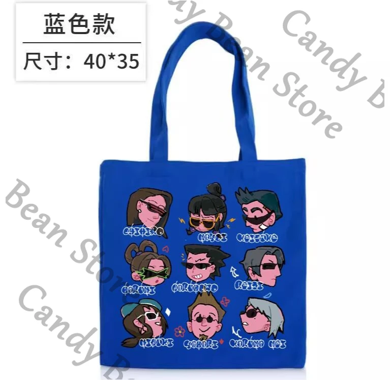 Anime Ace Attorney Phoenix Wright Miles Edgeworth Mei Karuma Cosplay bolso de lona dibujos animados bolsos de un solo hombro bolso regalo de Navidad
