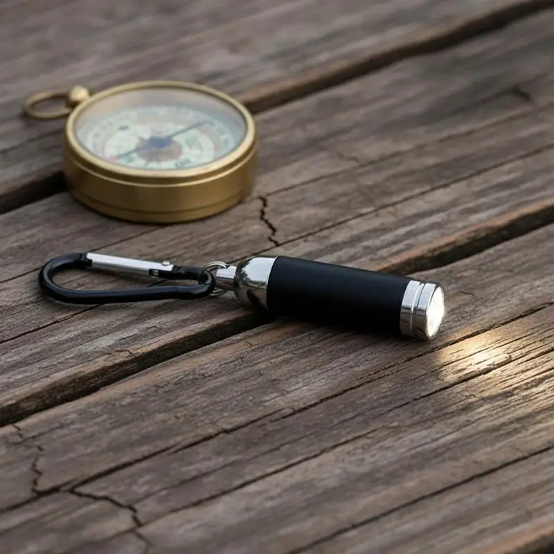 1Pcs LED Mini Flashlight Keychain Light Telescopic Design High Brightness Multifunction Pocket Torch for Outdoor Walking