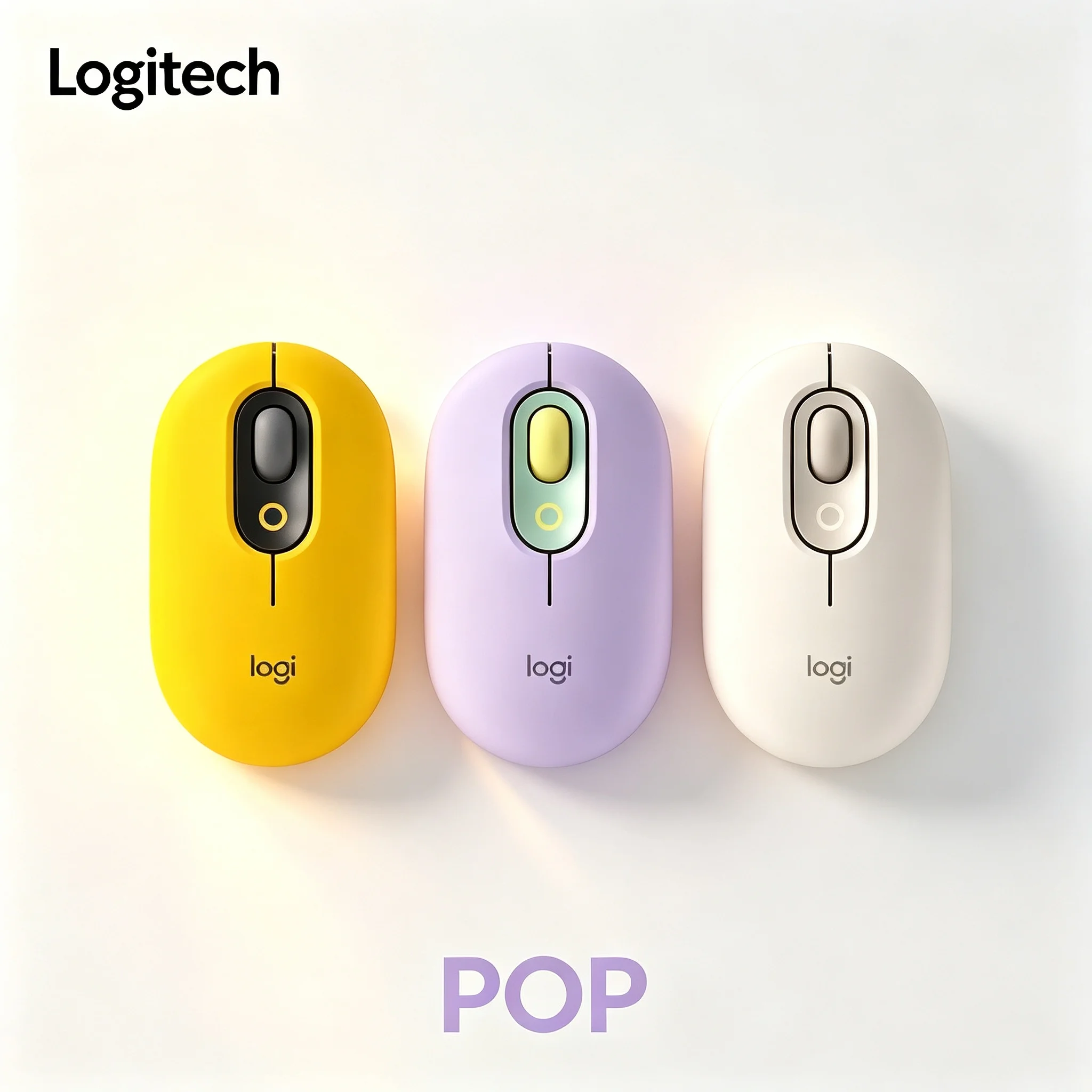 Logitech POP Silent Bluetooth Wireless Mouse Compact Mini Ergonomic Mice Compatible With Windows Mac IPad Tablet Laptop