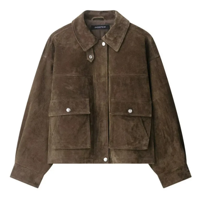 

Женская модная универсальная куртка-бомбер с карманами, осенняя женская одежда, новинка 2026 года, пальто KAW8