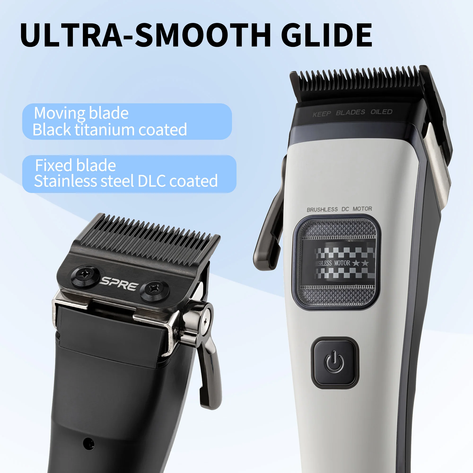 SPRE Professional Hair Clipper Cordless Barber Clippers Electric Shaver Adjustable Trimmer for Men Warrior T1