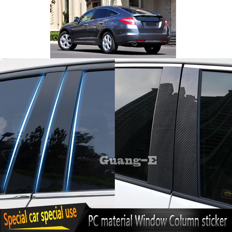 For Honda Accord Crosstour 2011 2012 2013 2014 2015 2016 Car PC Material Pillar Post Cover Door Window Molding Sticker Parts