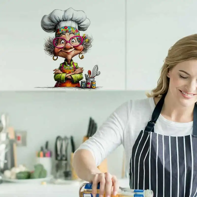 Funny Cooking Ladies Decal Stickers Home Decor Kitchen Dining Room Cabinet Refrigerator Vinyl Artwork for Ladies AA244 - view 6