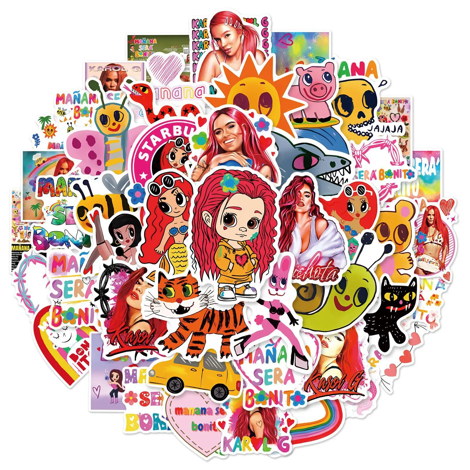 50PCS Manana Sera Bonito Stickers Decals for Phone Laptop Notebook Suitcase Guitar DIY Cartoon Aesthetic Stickers