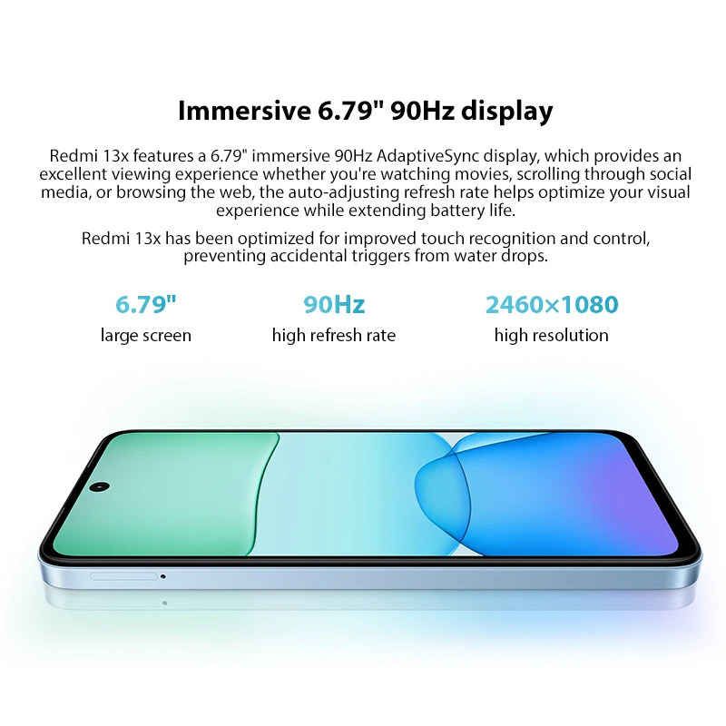 هاتف ذكي Xiaomi Redmi 13X الإصدار العالمي MTK Helio G91 Ultra 108MP كاميرا فائقة الوضوح 6.79 بوصة FHD + شاشة 33 وات شحن سريع #4