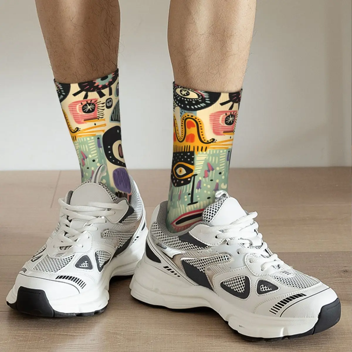 Chaussettes de compression Elin Whispers Of Wonder pour hommes, chaussettes sans couture Harajuku Crew, nouveauté