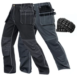 Pantaloni Cargo da uomo con ginocchiere pantaloni da carpentiere abbigliamento da lavoro da uomo pantaloni da lavoro Multi tasche costruzione da uomo