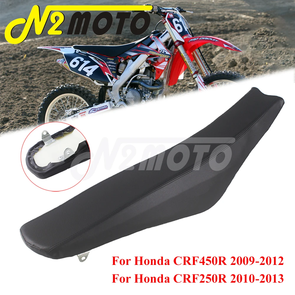 

Motorcycle Enduro Racing Bike Black Cushion Seat Off Road Motocross Soft Seat Base For Honda CRF250R 2010-2013 CRF450R 2009-2012