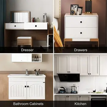 10個霧面黑色廚房櫥櫃把手旋鈕櫥櫃抽屜門把手高品質鋁合金把手 6 最佳銷售 廚房旋鈕 - №2