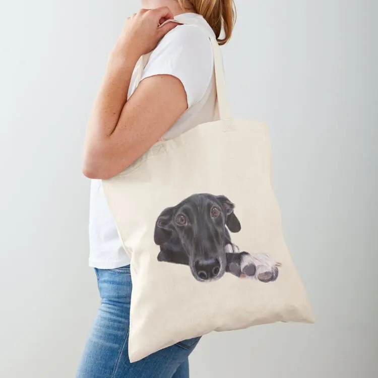 

Black Greyhound - Black Galgo Espanol Tote Bag shopper bag woman Shopper bag large size bags women