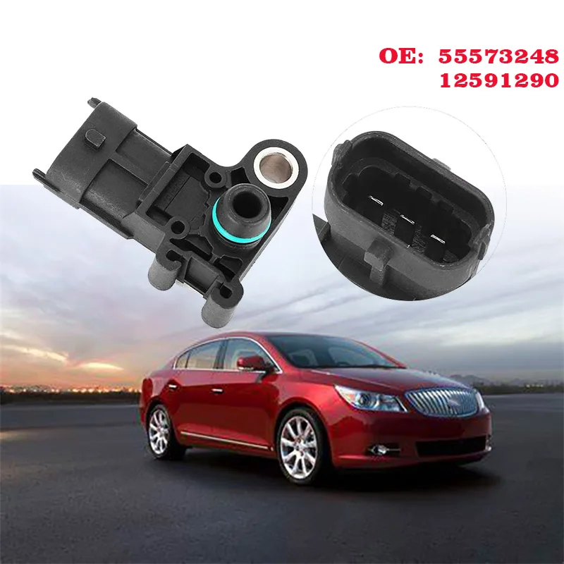 Map Manifold Pressure Sensor 55573248 12591290 For Chevy Chevrolet Aveo Aveo5 Camaro Caprice Captiva Cobalt 1.6L 2.2L