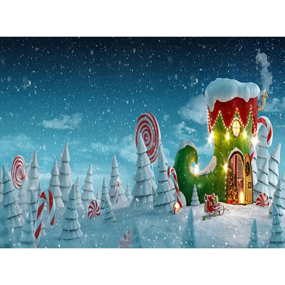 SHUOZHIKE Art Fabric Photography Backdrops  Prop Christmas Theme Photography Background  200509L-02