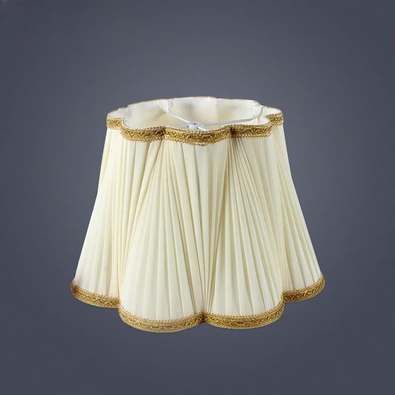 Plum blossom folding placket handmade fabric lampshade light green beige simulated silk cloth floor lampshade new E27 table