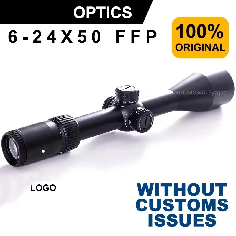 البصريات الأصلية التكتيكية 6-24X50 الطائرة البؤرية الأولى (FFP) Riflescopes EBR-2C(MRAD) شبكاني 30 مللي متر نطاق الأنبوب #1