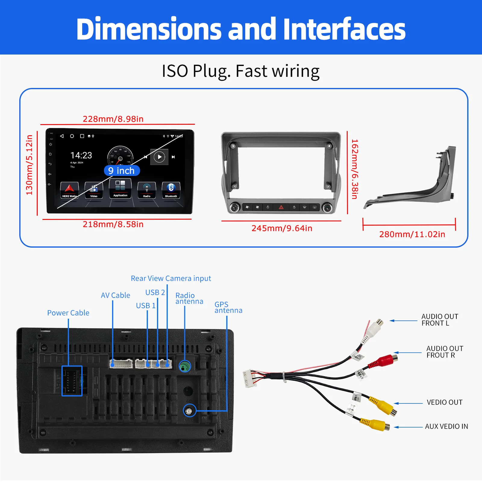 9 "أندرويد 15 Carplay 4 + 64G سيارة نظام تحديد المواقع راديو ستيريو لشروليه كامارو 2010-2015 واي فاي رئيس وحدة بلوتوث شاشة تعمل باللمس + DVR وكاميرا