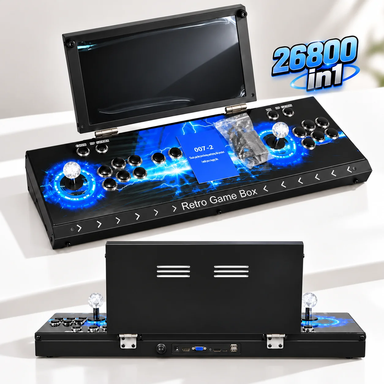 Gaming Console Display Case - 17.5 Inch Retro Arcade Gaming System