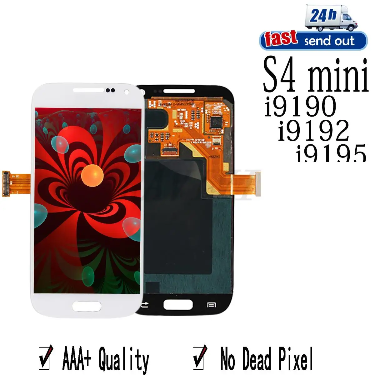 S4mini AMOLED For SAMSUNG Galaxy S4 Mini LCD Display Touch Screen Tested Digitizer Assembly i9190 i9192 i9195