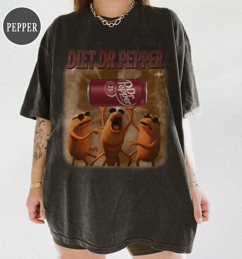 Camiseta con meme de Marcus el Gusano de Diet Dr Pepper, camiseta con meme de Brain Rot, camiseta divertida de Diet Dr Pepper, camiseta con meme de Marcus
