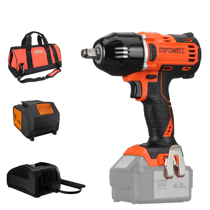 

KAFUWELL PA4506HB-W-4S-1 Brushless Cordless Impact Wrench Heavy Duty 2 Speed 20v Power Tools 400 N.m Electric Torque Wrench