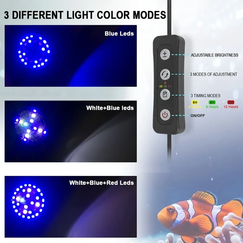 30w調光可能照明マリンled水槽ledリーフライト海水魚水槽ライトタイマー付き海水ライト水槽照明