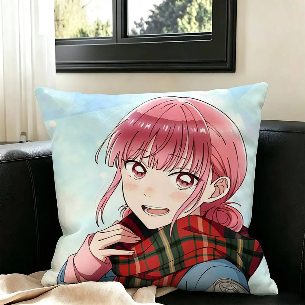 Haruto Yusa Ao no Hako Hina Chono  Pillow Case Square Double-Sided Sofa Cushion Cover Bedroom Bedside Pillow