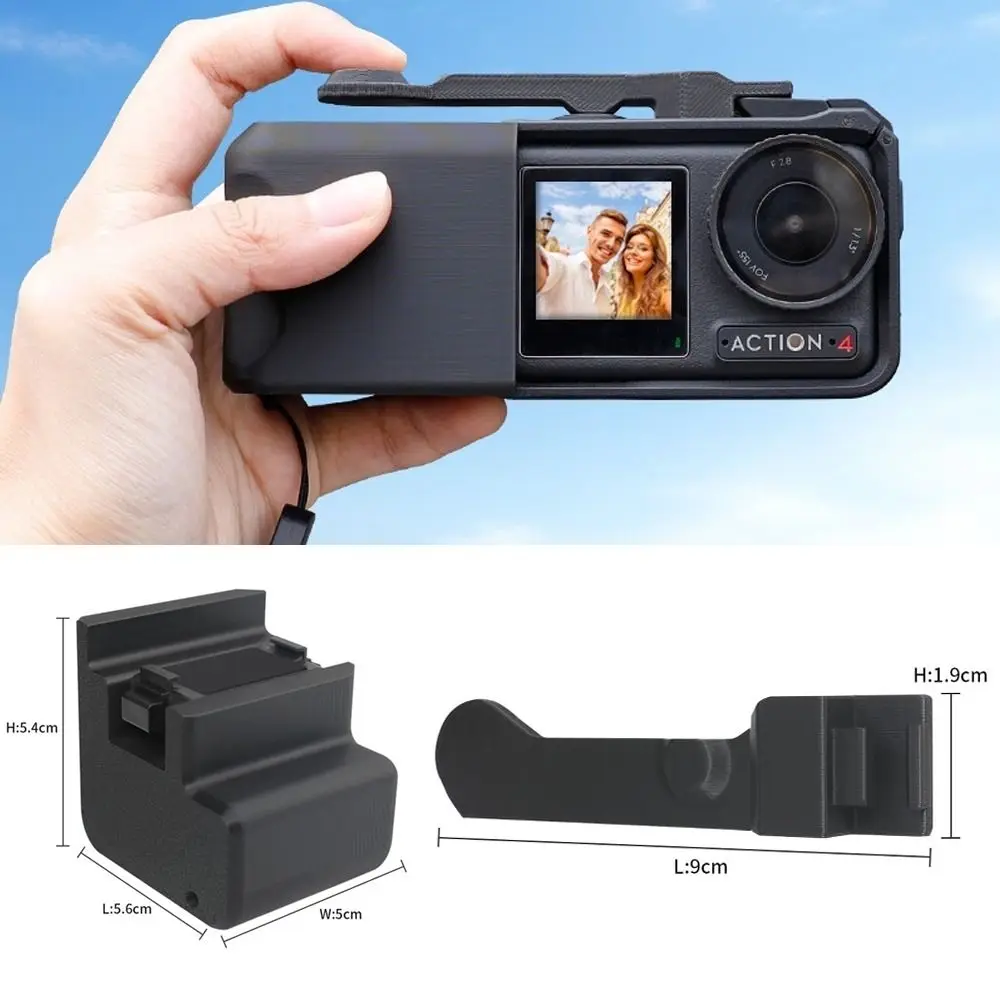 

Держатель для камеры с 3D-печатью, расширенный адаптер, аксессуары, ручка для быстрой камеры, ручка для фото из АБС-пластика, ключ для DJI Action 3/4/5 Pro