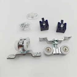 heavy duty Convex wheel Roller with steel bracket hanging wheel for Sliding Door Top Quad Hangers Hardware Kit