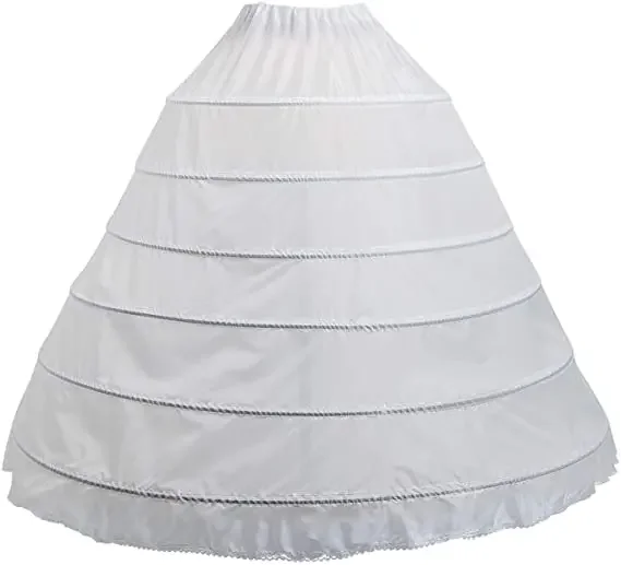 Enaguas de falda de aro para mujer, enagua de mujer de forma completa, 6 enaguas de gala, vestido de novia blanco deslizante